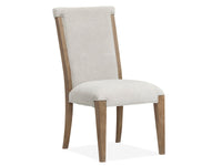 Magnussen Home Plum Creek Sierra Brown Rectangular Dining Table With 4 Upholstered Side Chairs And Server