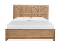 Magnussen Home Coventry Honey Wheat Queen Panel Bed With 2 Nightstands