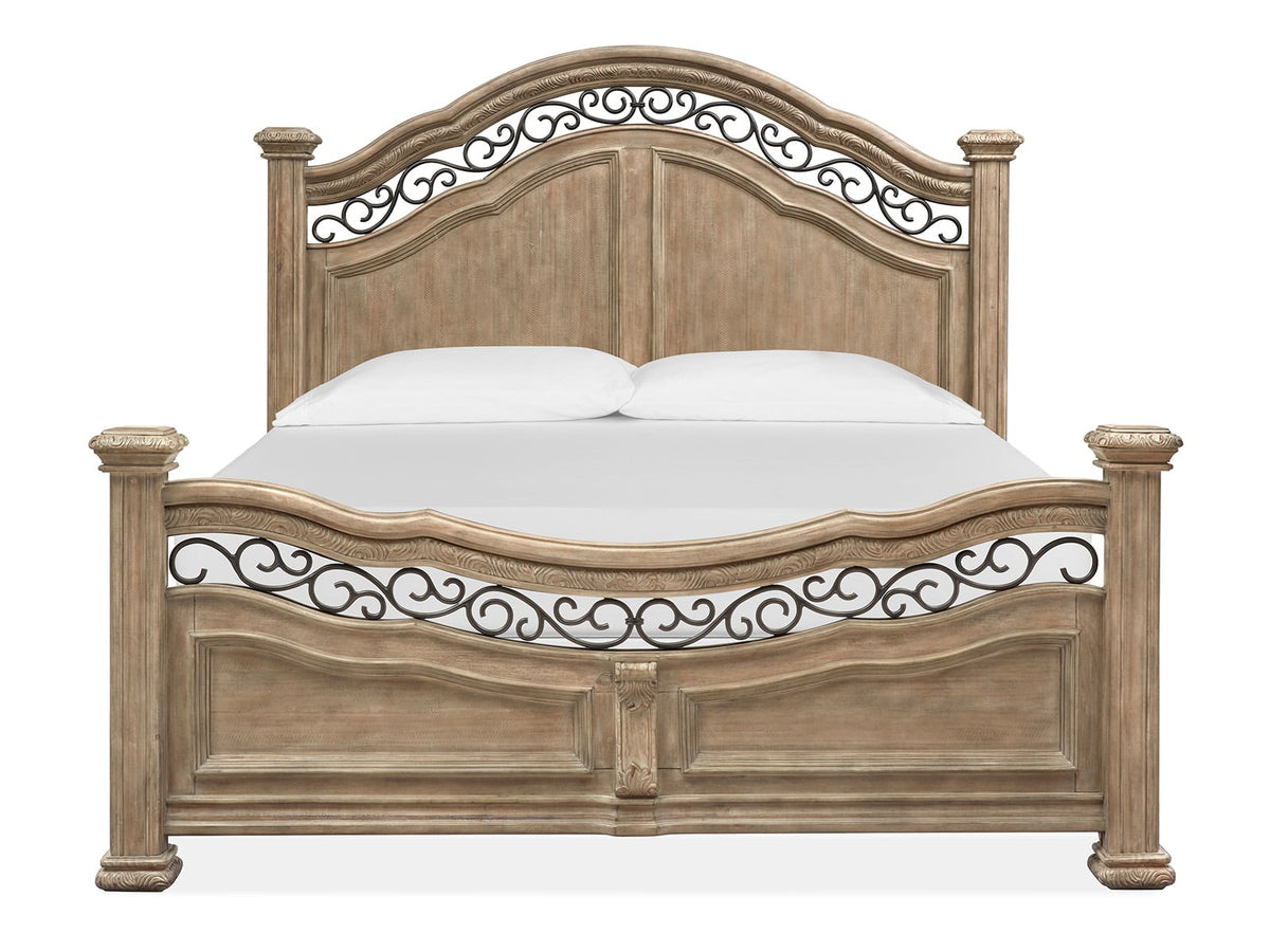 Magnussen Home Marisol Fawn King Panel Bed With Nightstand