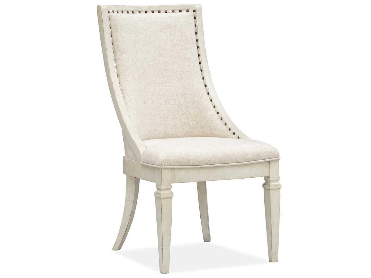 Magnussen Home Newport Alabaster Extendable Rectangular Dining Table With 4 Arm Chairs And Upholstered Bench