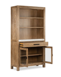 Magnussen Home Plum Creek Sierra Brown Rectangular Dining Table With 4 Side Chairs Bench Server And Display Cabinet