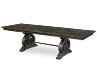 Magnussen Home Bellamy Peppercorn Extendable Rectangular Dining Table With 2 Side Chairs Bench And Buffet