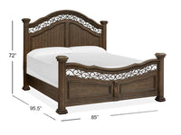 Magnussen Home Durango Willadeene Brown California King Panel Bed With 2 Nightstands