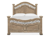 Magnussen Home Marisol Fawn Queen Panel Bed With 2 Nightstands