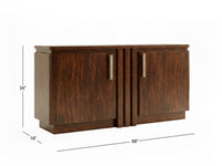 Magnussen Home Reena Rich Brown Extendable Trestle Dining Table With 2 Side Chairs Bench And Sideboard