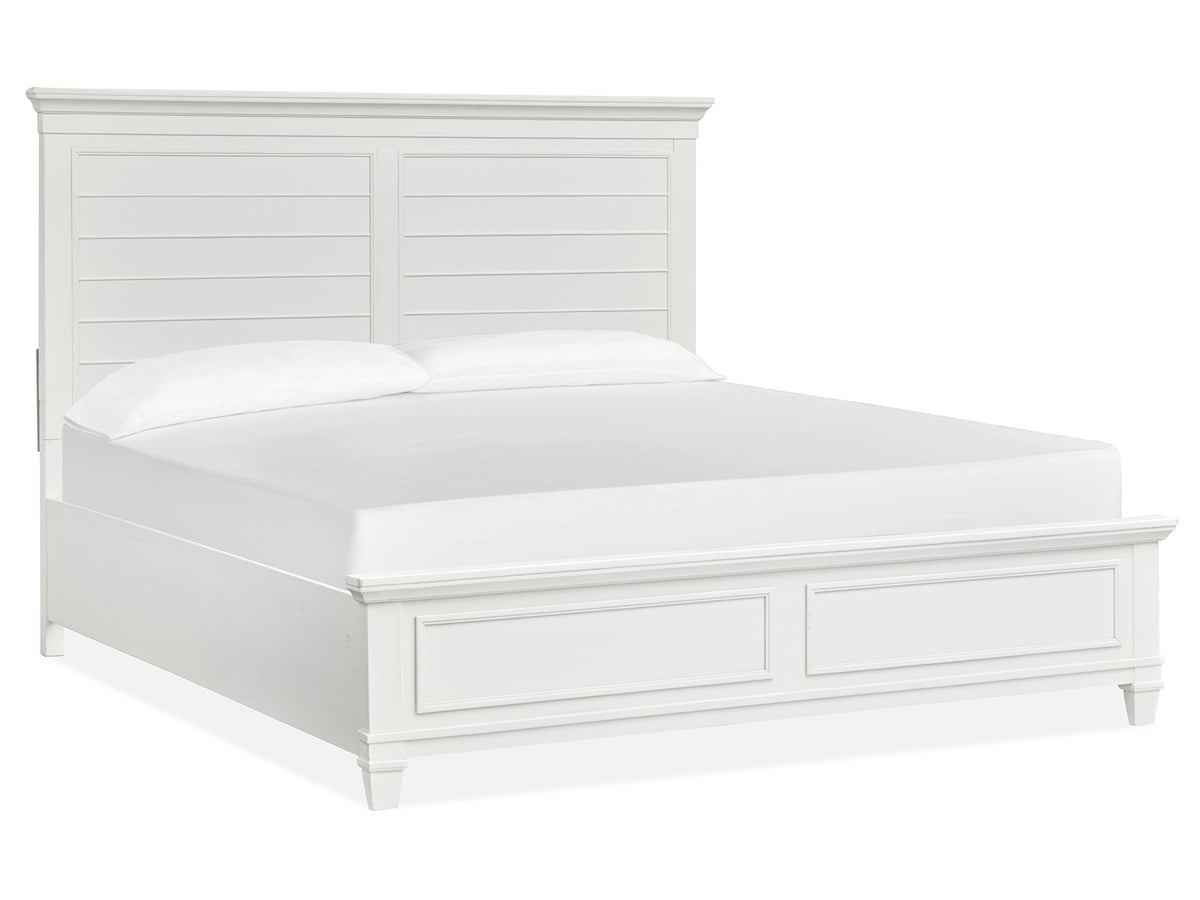 Magnussen Home Charleston White Dove King White Panel Bed