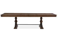 Magnussen Home Durango Willadeene Brown Extendable Trestle Dining Table With 6 Side Chairs And Buffet