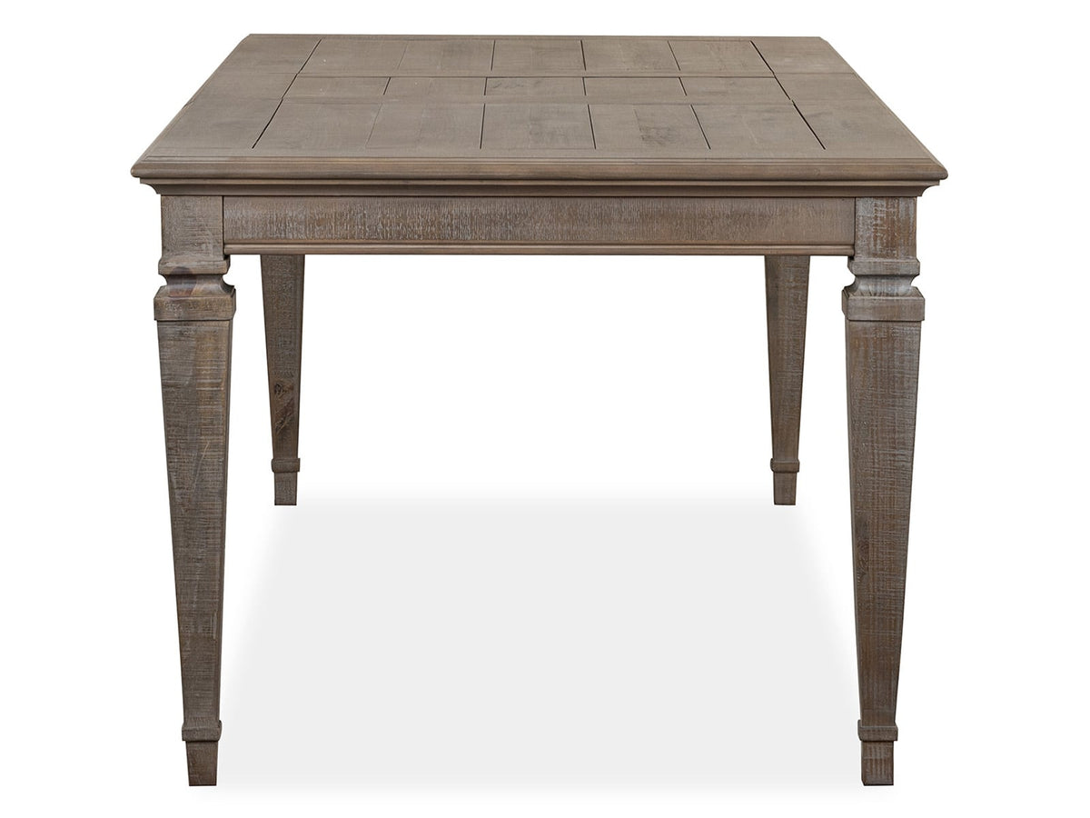 Magnussen Home Lancaster Dovetail Grey Extendable Rectangular Dining Table With 4 Arm Chairs And Upholstered Bench