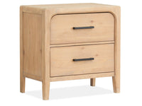 Magnussen Home Somerset Butternut Queen Panel Bed With Nightstand