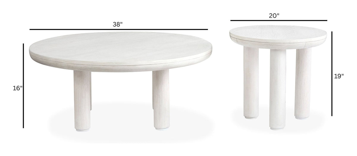 Salt Life Home Sunset Cove Moonlight Pearl Nesting Cocktail Table With Casters