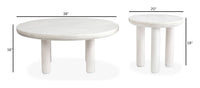 Salt Life Home Sunset Cove Moonlight Pearl Nesting Cocktail Table With Casters