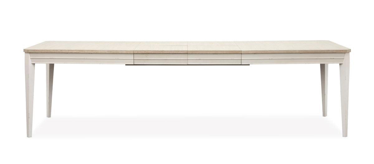 Salt Life Home Echo Isles Sea Pearl And Driftwood Extendable Rectangular Dining Table With 6 Arm Chairs