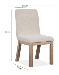 Magnussen Home Ainsley Cerused Khaki Extendable Rectangular Dining Table With 4 Host Chairs And Bench