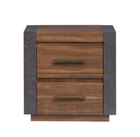 Magnussen Home Jensen Tavern Brown Queen Panel Bed With 2 Nightstands