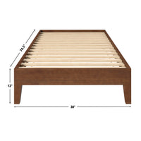 Nix Solid Wood Twin Platform Bed, Natural