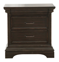 Pulaski Caldwell Smoked Molasses King Storage Bed With 2 Nightstands
