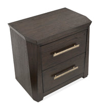 Magnussen Home Tauren Coffee Bean King Panel Bed With 2 Nightstands