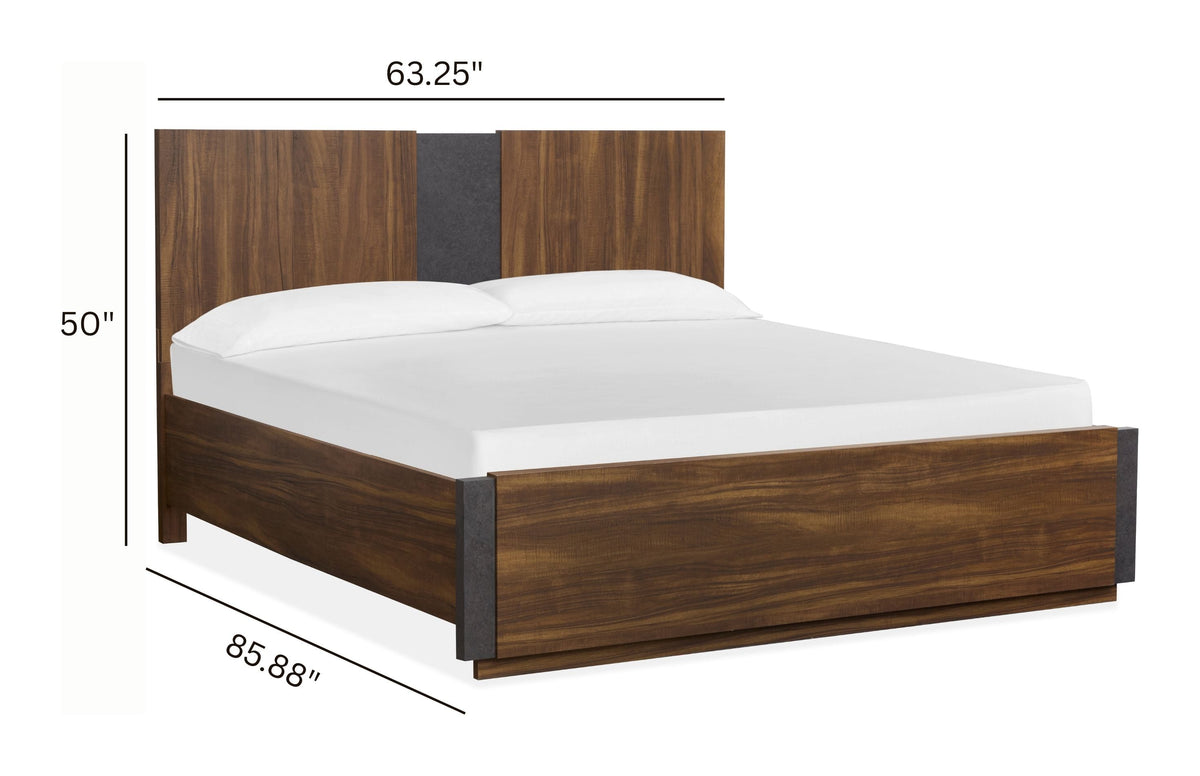 Magnussen Home Jensen Tavern Brown Queen Panel Bed With 2 Nightstands
