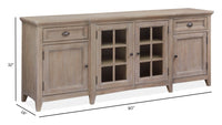 Magnussen Home Paxton Place Dovetail Grey 80" Console