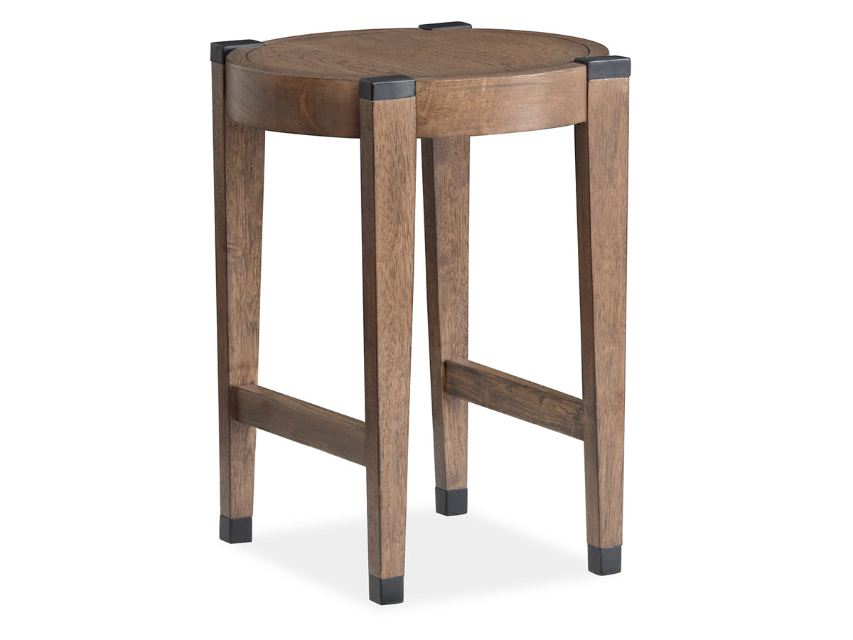 Magnussen Home Kaysen Wallaby And Matte Black Round End Table