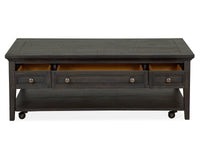 Magnussen Home Westley Falls Graphite Rectangular Cocktail Table With End Table