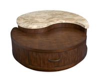 Magnussen Home Mcpherson Burnt Umber Round Cocktail Table With End Table