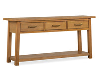 Magnussen Home Lindon Belgian Wheat Rectangular Cocktail Table With 2 Pedestal Accent End Table And Sofa Table
