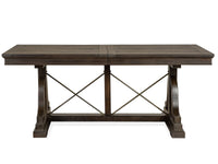 Magnussen Home Westley Falls Graphite Extendable Trestle Dining Table With 4 Side Chairs