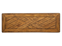 Magnussen Home Chesterfield Farmhouse Timber Rectangular Sofa Table