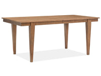 Magnussen Home Lindon Belgian Wheat Extendable Rectangular Dining Table With 2 Grey Side Chairs And 2 Arm Chairs
