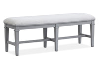 Magnussen Home Charleston Harbor Gray Grey Extendable Rectangular Dining Table With 4 Side Chairs Bench And Server