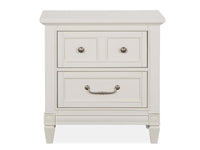 Magnussen Home Willowbrook Egg Shell White California King Panel Bed With 2 Nightstands