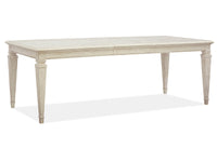 Magnussen Home Newport Alabaster Extendable Rectangular Dining Table With 4 Arm Chairs And Buffet