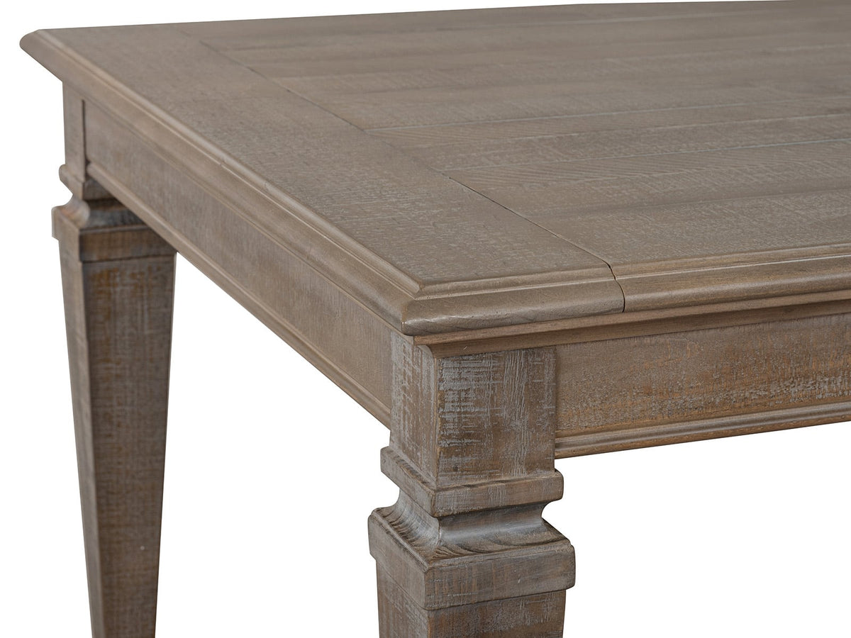Magnussen Home Lancaster Dovetail Grey Extendable Rectangular Dining Table With 2 Upholstered Benches Buffet And Dining Cabinet