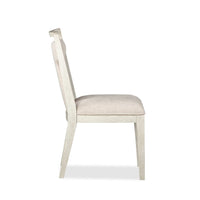 Magnussen Home Lorelei Misty Cloud Extendable 54" Round Dining Table With 2 Side Chairs And 2 Host Chairs