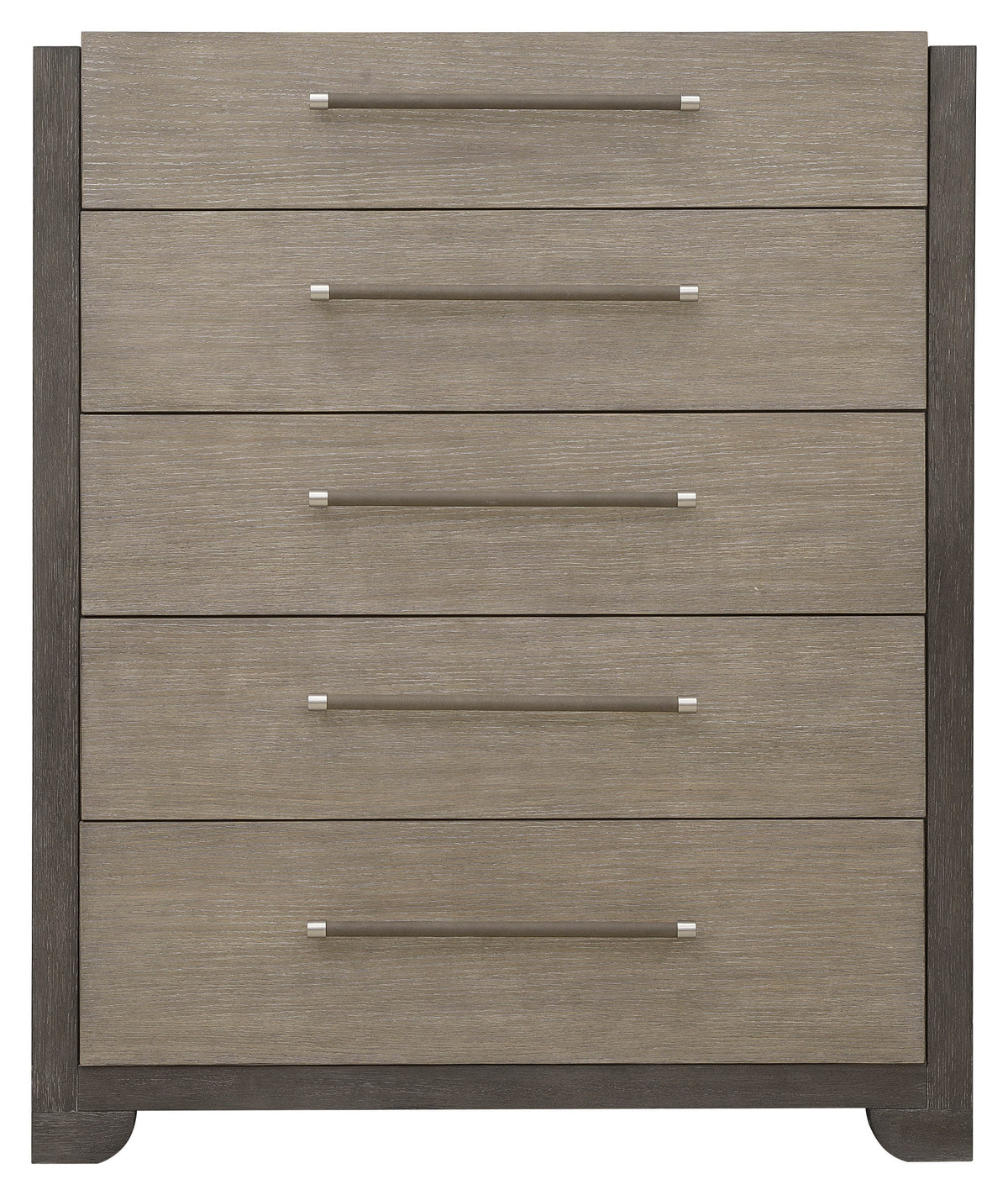 Pulaski Anderson Park Moose Trail And Frontier Brown California King Upholstered Panel Bed 2 Open Nightstands Drawer Dresser With Mirror And Drawer Chest