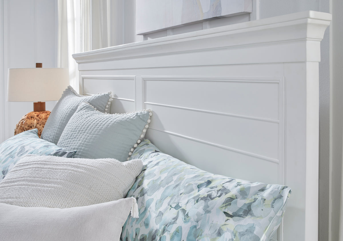 Magnussen Home Charleston White Dove King White Panel Bed