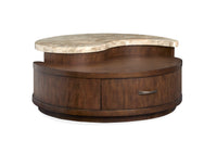 Magnussen Home Mcpherson Burnt Umber Round Cocktail Table With Casters