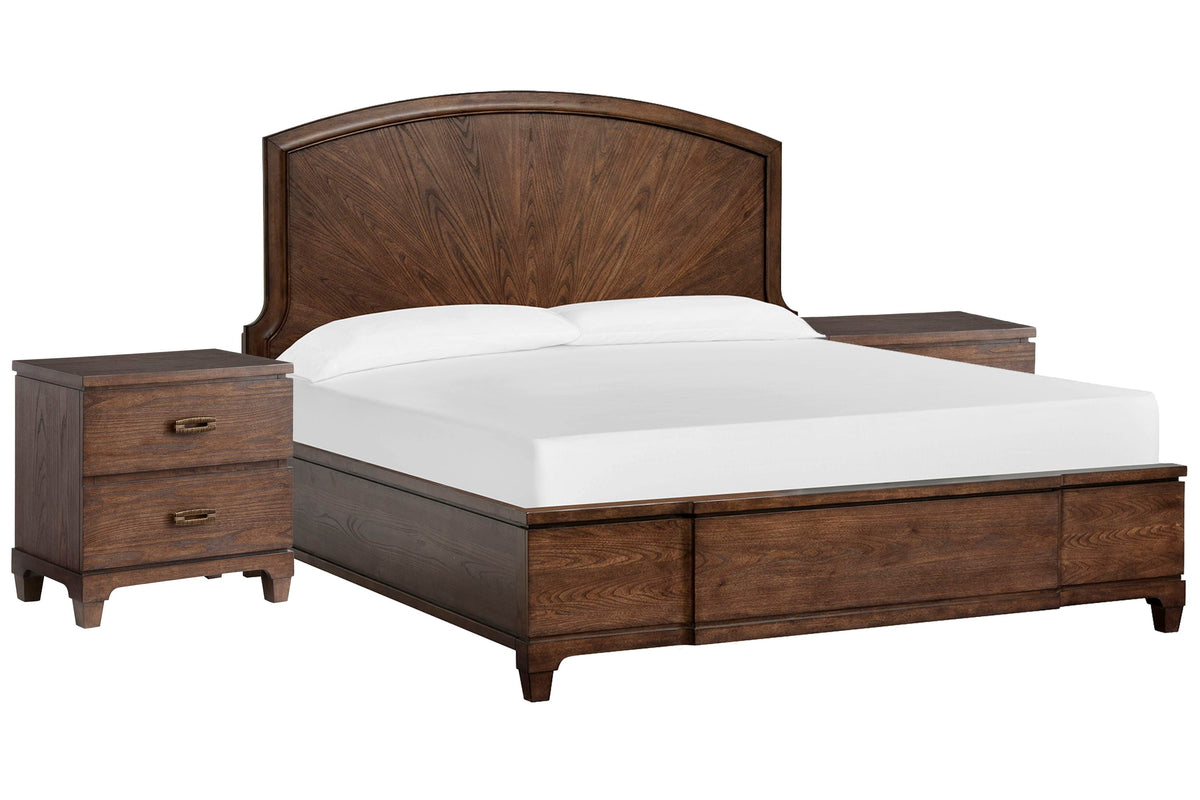 Salt Life Home Sugar Mill Spiced Rum King Panel Bed With 2 Nightstands