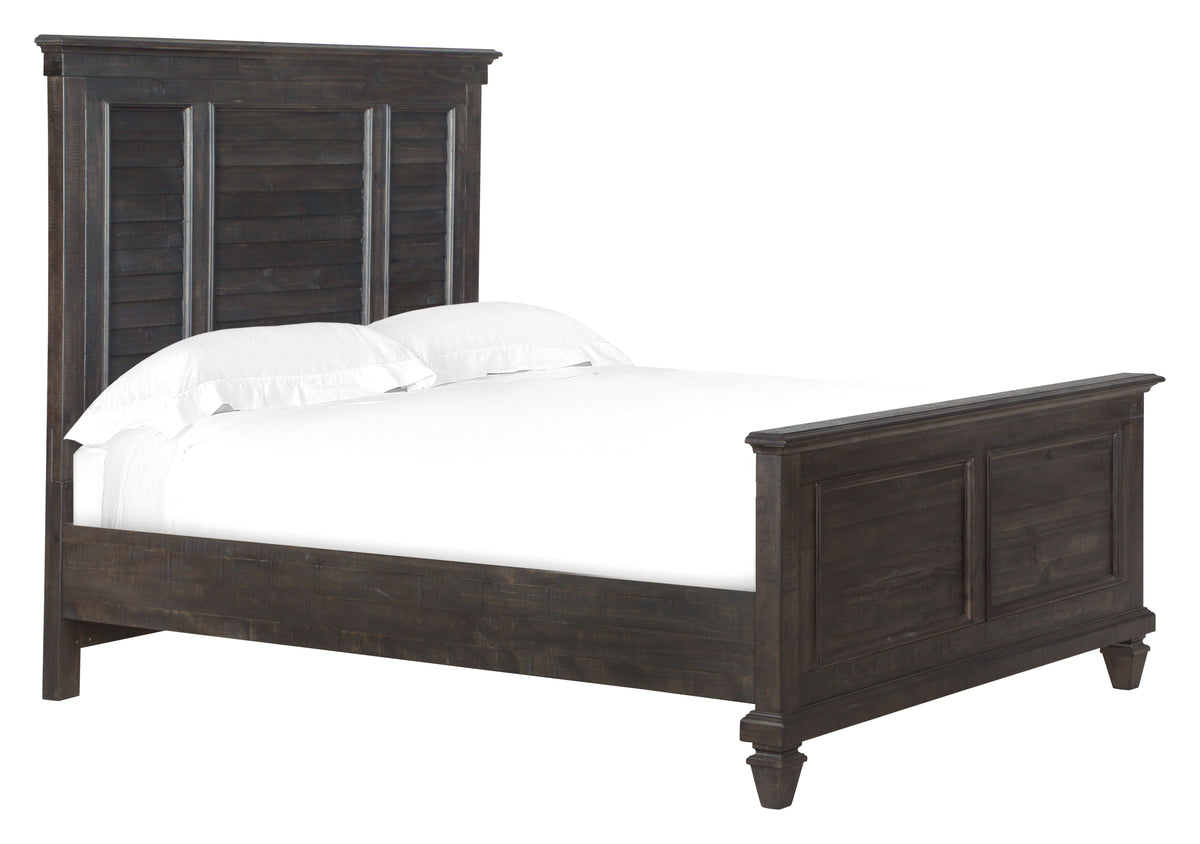 Magnussen Home Calistoga Weathered Charcoal Queen Shutter Panel Headboard