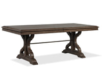 Magnussen Home Jubilee Brown Extendable Trestle Dining Table With 6 Arm Chairs