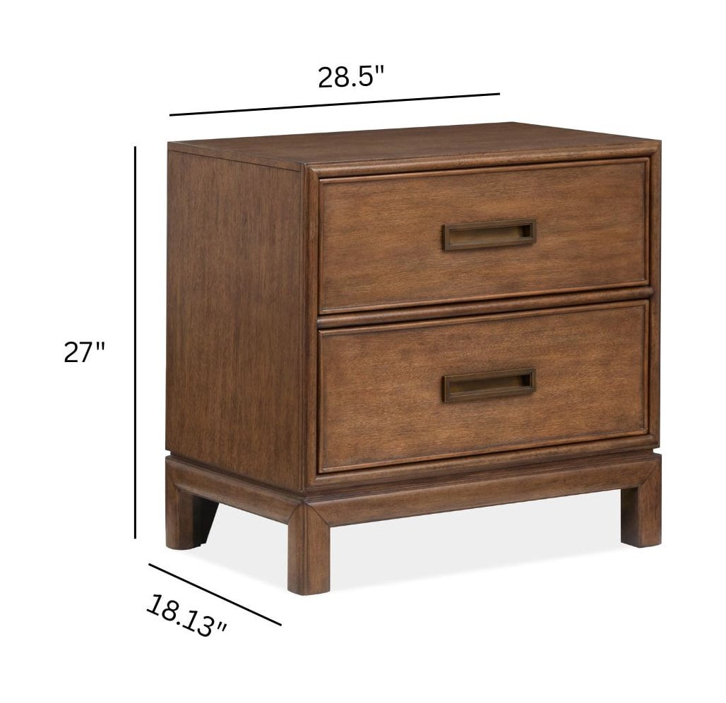 Magnussen Home Ridgefield Russet King Panel Bed With Nightstand