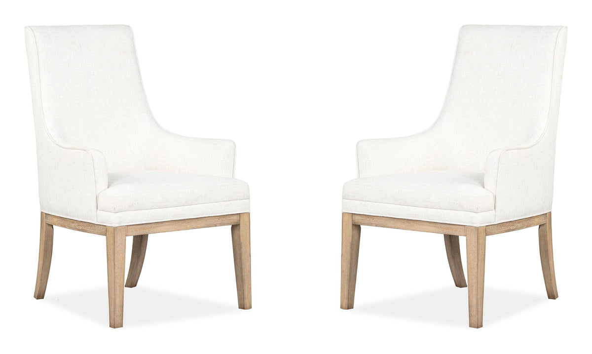Magnussen Home Coventry Honey Maple Upholstered Host Chair Two Pack