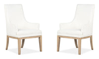 Magnussen Home Coventry Honey Maple Upholstered Host Chair Two Pack