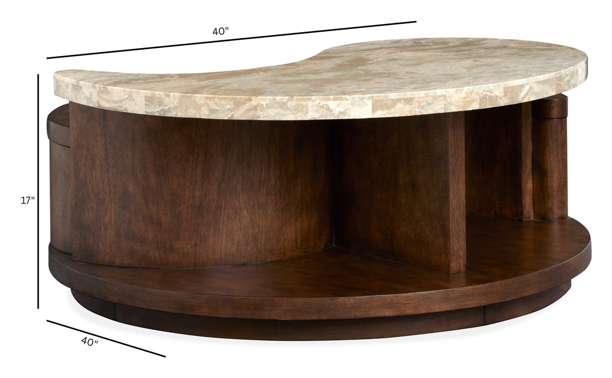 Magnussen Home Mcpherson Burnt Umber Round Cocktail Table With Casters