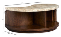 Magnussen Home Mcpherson Burnt Umber Round Cocktail Table With Casters