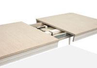 Salt Life Home Echo Isles Sea Pearl And Driftwood Extendable Rectangular Dining Table With 6 Arm Chairs