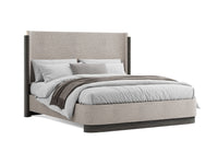 Magnussen Home Keaton Black Queen Upholstered Panel Bed With 2 Nightstands