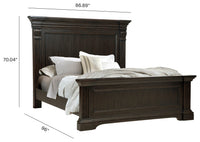 Pulaski Caldwell Smoked Molasses California King Panel Bed 2 Nightstands And Drawer Dresser With Mirror