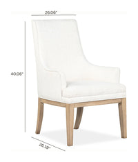 Magnussen Home Coventry Honey Maple Upholstered Host Chair Two Pack